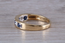 Load image into Gallery viewer, Traditional Sapphire and Diamond Eternity Ring