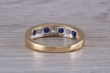 Load image into Gallery viewer, Traditional Sapphire and Diamond Eternity Ring