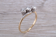 Load image into Gallery viewer, Half carat Diamond set Trilogy on a Twist Shank Ring