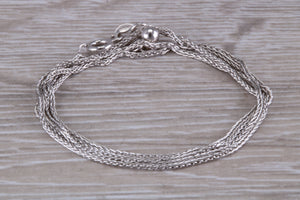 18 Inches Long White Gold Chain, Perfect for Pendants or as Standalone