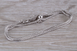 18 Inches Long White Gold Chain, Perfect for Pendants or as Standalone