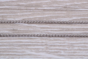 18 Inches Long White Gold Chain, Perfect for Pendants or as Standalone