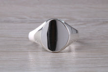 Load image into Gallery viewer, Beautiful high polished Signet ring, suitable for ladies and gents of all age groups, available in your choice of precious metals