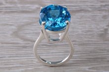 Load image into Gallery viewer, Very Large 36 carat Swiss Blue Topaz Ring