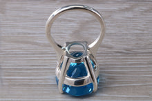 Load image into Gallery viewer, Very Large 36 carat Swiss Blue Topaz Ring