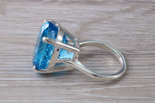 Load image into Gallery viewer, Very Large 36 carat Swiss Blue Topaz Ring