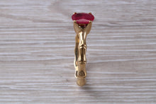 Load image into Gallery viewer, One carat Oval cut Ruby set Tree Branch Solitaire