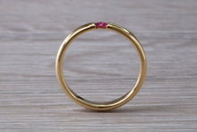 Load image into Gallery viewer, Tension set Natural Ruby Gold Band