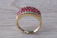 Load image into Gallery viewer, 9 mm Wide Rubies and Diamonds set Ring