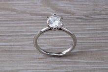 Load image into Gallery viewer, The Ultimate 1.25ct Hearts and Arrows Moissanite Diamond set Platinum Solitaire