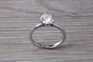The Ultimate 1.25ct Hearts and Arrows Moissanite Diamond set Platinum Solitaire