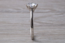 Load image into Gallery viewer, Forever One diamond solitaire, One carat Charles and Colvard diamond set in six claw ring and made in your choice of precious metal