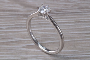 Simple and Elegant Certified Diamond set Platinum Solitaire