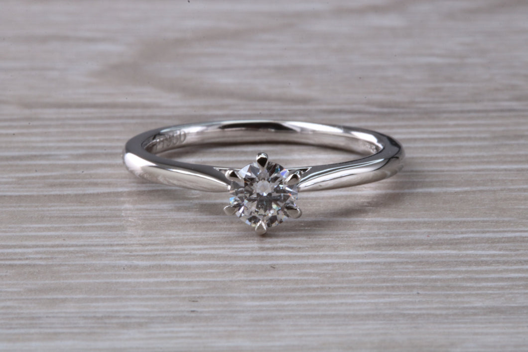 Simple and Elegant Certified Diamond set Platinum Solitaire