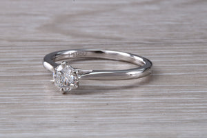 Simple and Elegant Certified Diamond set Platinum Solitaire