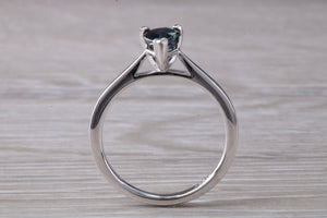 Pear Drop cut Blue Sapphire Platinum Solitaire
