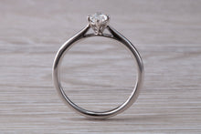 Load image into Gallery viewer, Minimalist Marquise cut Diamond set Platinum Solitaire