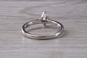 Minimalist Marquise cut Diamond set Platinum Solitaire
