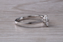 Load image into Gallery viewer, Minimalist Marquise cut Diamond set Platinum Solitaire