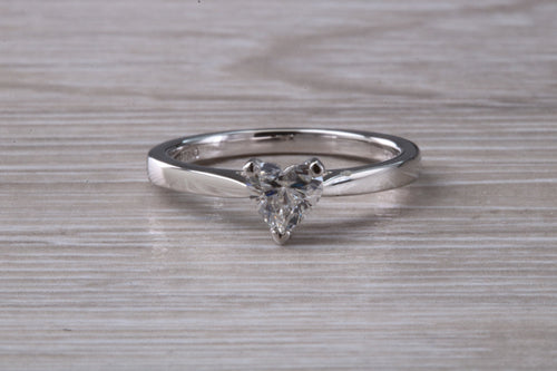 Stunning Heart cut Diamond set Platinum Solitaire