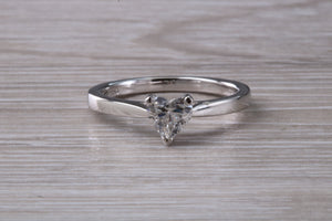 Stunning Heart cut Diamond set Platinum Solitaire