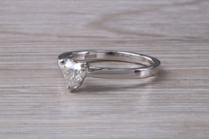 Stunning Heart cut Diamond set Platinum Solitaire