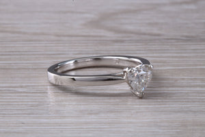 GIA Certified Heart Shape Diamond set Platinum Solitaire