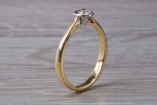 Load image into Gallery viewer, Bezel Diamond set Two Tone Gold Solitaire