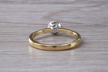 Load image into Gallery viewer, Bezel Diamond set Two Tone Gold Solitaire
