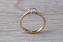 Load image into Gallery viewer, Bezel Diamond set Two Tone Gold Solitaire