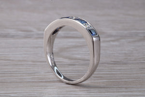 Traditional Blue Sapphire and Diamond set Eternity Ring