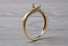 Load image into Gallery viewer, Crossover Diamond set Yellow Gold Ring