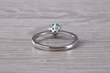 Load image into Gallery viewer, Very Dainty Half carat Emerald set Platinum Ring