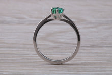 Load image into Gallery viewer, Very Dainty Half carat Emerald set Platinum Ring