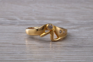 Diamond set 18ct Yellow Gold Ring