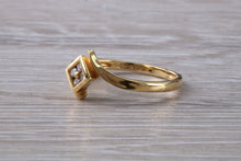 Load image into Gallery viewer, Cross Over Diamond set 18ct Yellow Gold Ring