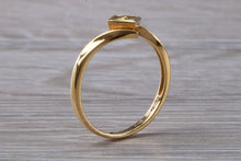 Load image into Gallery viewer, Cross Over Diamond set 18ct Yellow Gold Ring