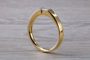 Emerald cut Diamond set 18ct Yellow Gold Ring