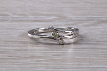 Load image into Gallery viewer, Crossover Diamond set White Gold Ring
