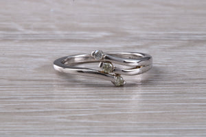 Crossover Diamond set White Gold Ring