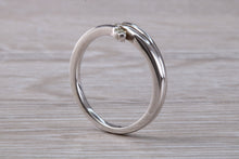 Load image into Gallery viewer, Crossover Diamond set White Gold Ring