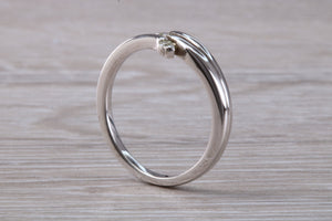 Crossover Diamond set White Gold Ring