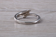 Load image into Gallery viewer, Crossover Diamond set White Gold Ring