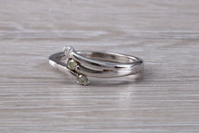 Load image into Gallery viewer, Crossover Diamond set White Gold Ring