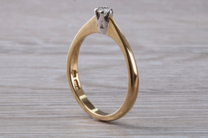Dainty Natural Diamond set Yellow Gold Ring