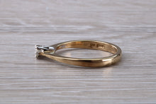 Load image into Gallery viewer, Dainty Natural Diamond set Yellow Gold Ring