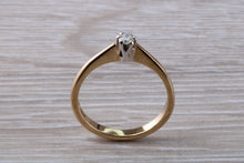 Load image into Gallery viewer, Dainty Natural Diamond set Yellow Gold Ring