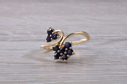 Ceylon Sapphire Flower Ring