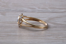 Load image into Gallery viewer, Cats Eye Alexandrite and Diamond cluster dress ring, 9ct yellow gold, suitable for all age groups