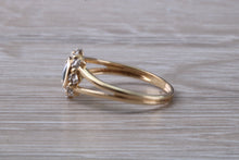 Load image into Gallery viewer, Cats Eye Alexandrite and Diamond cluster dress ring, 9ct yellow gold, suitable for all age groups